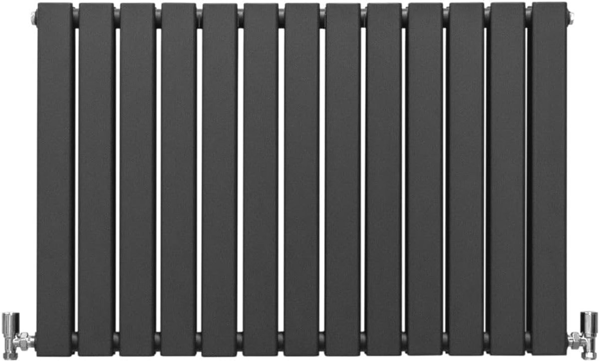 SnelShoppen - Decoratieve Radiator Designer Radiator 600mm x 910mm Modern Stalen Paneelradiator Anthraciet Horizontaal - Inclusief Reinigingsborstel e