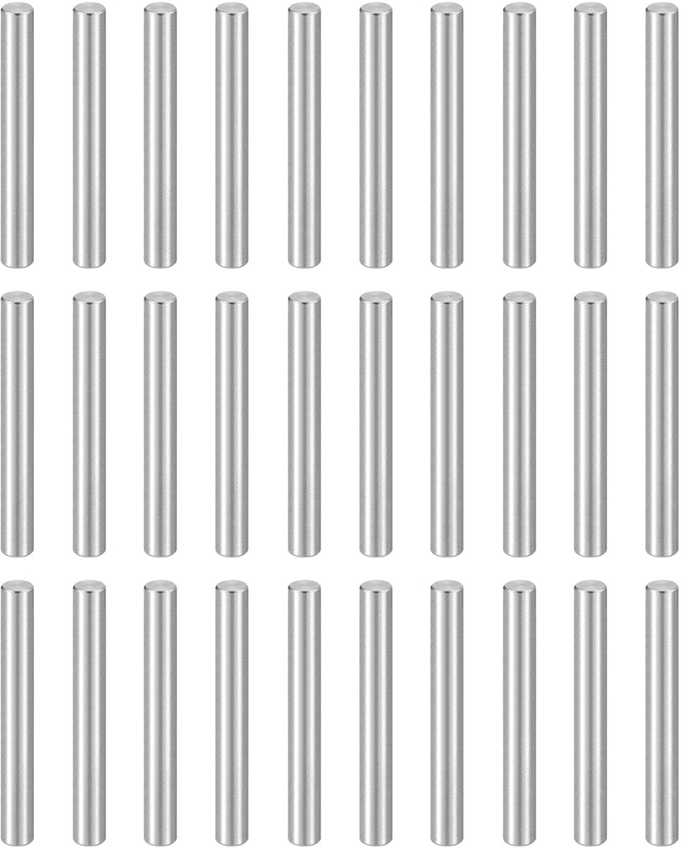 Cilindrische bouten, M3 (3 mm) x 28 mm, roestvrij staal, 304, plankhouder, bevestigingselement voor metalen apparaten, houten meubels, doe-het-zelf installatie, 100 stuks, zilver