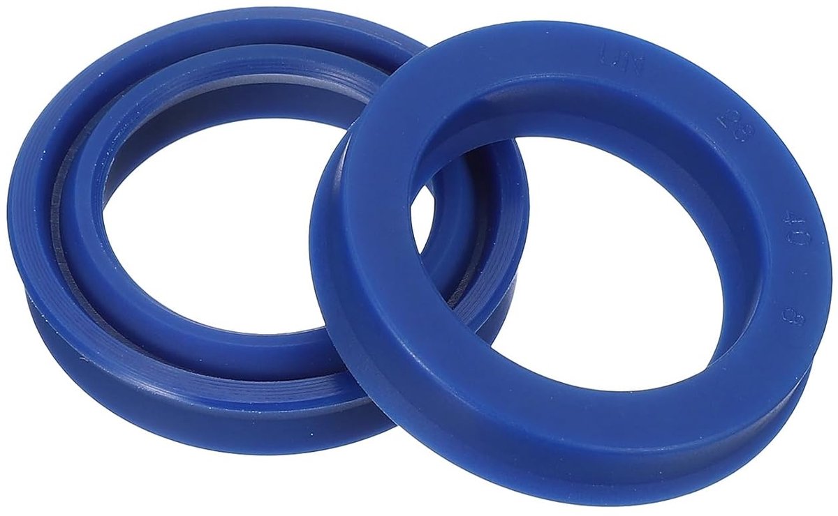 Radiale asafdichting 28 mm ID x 40 mm Od x 8 mm breedte, 2 stuks PU afdichting voor industriële lagers pompen zuiger cilindercilindercilinder, blauw