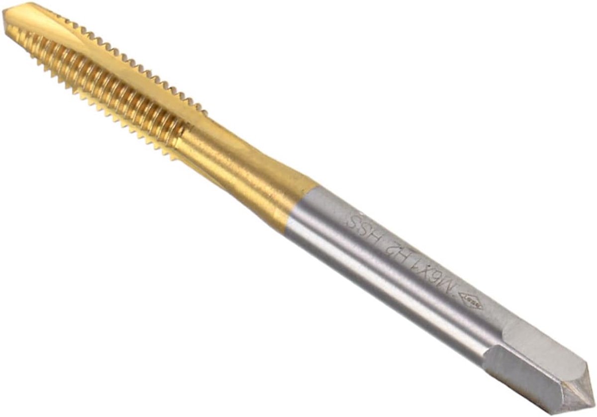 Schroefdraadboor metrisch M6 x 1 schroefdraad titanium gecoat hoogwaardig staal 6542 schroef frezen inrijgen schroefdraadboor - (gebruik: voor afluisteren boorapparaat) 1 st
