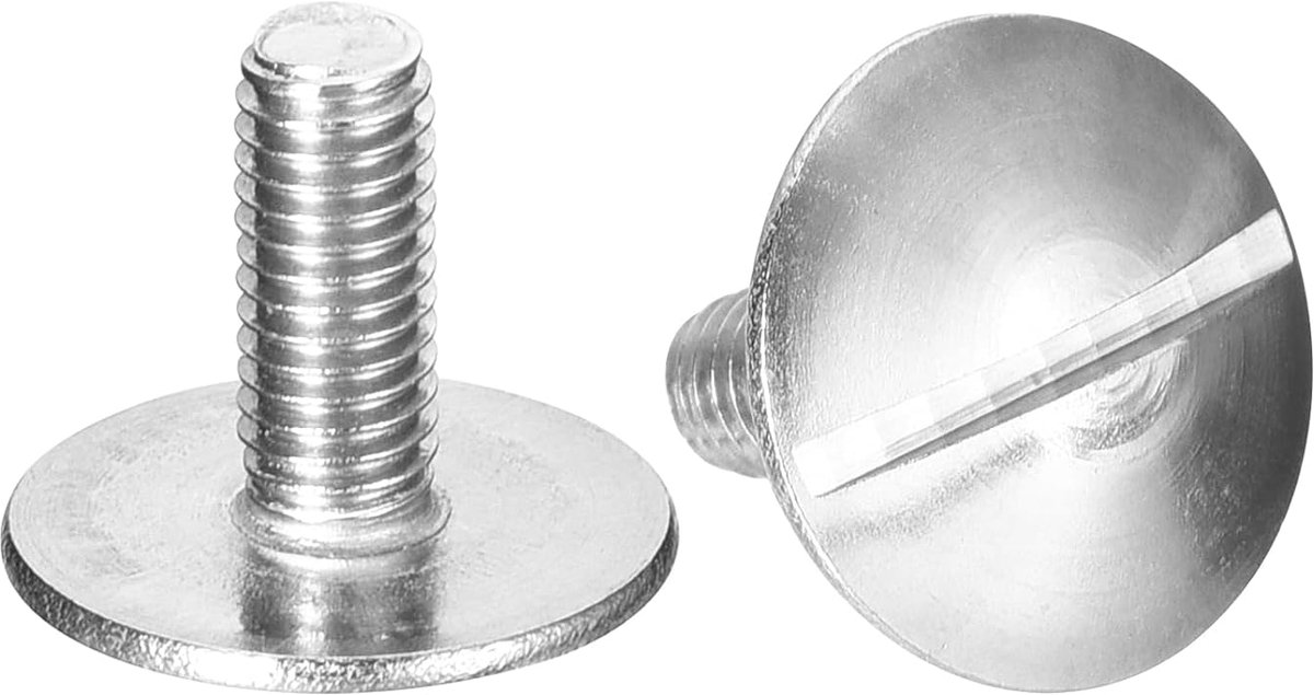 M5 x 14 mm extra grote platte kopschroeven, 5 stuks ronde kopschroeven van roestvrij staal 304