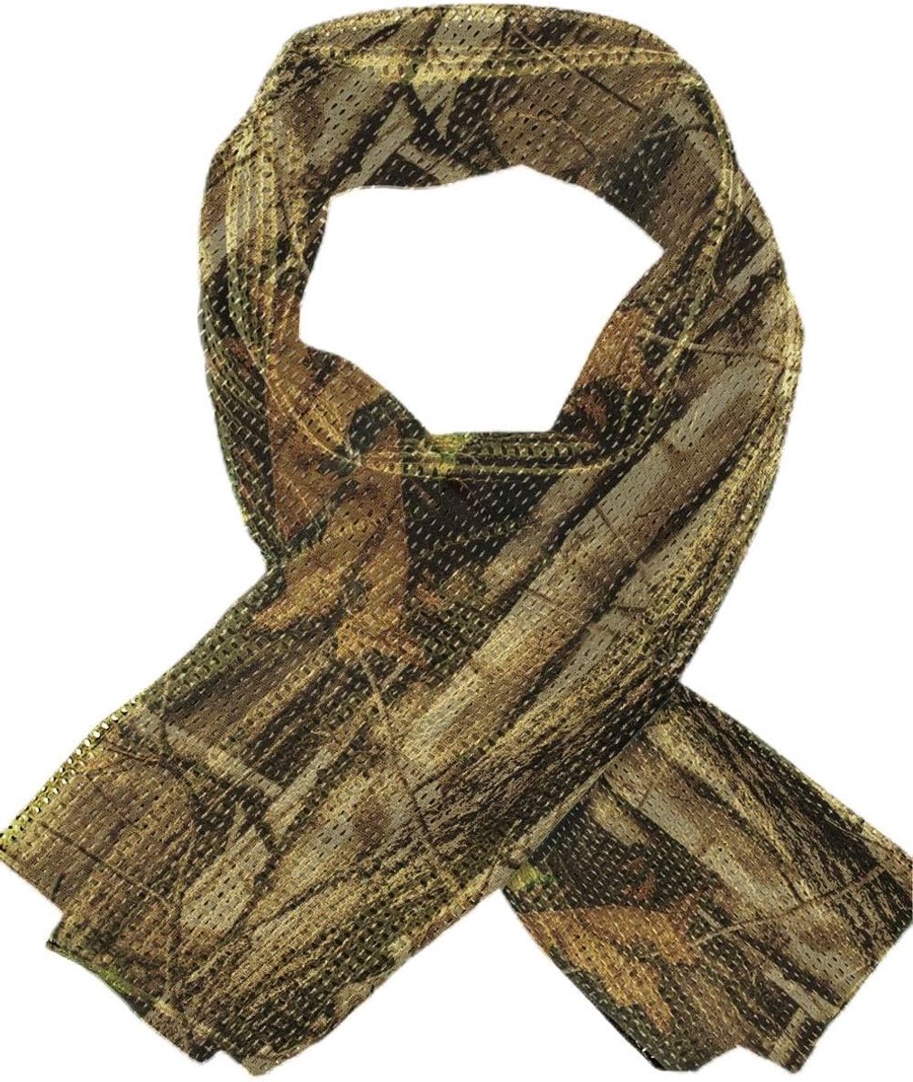 - Halsdoek, multifunctionele doek, hoofddoek, sjaal, hoofdband, camouflage, bescherming voor outdoor, jacht, vissen, military, mesh-weefsel, Real Tree Camouflage