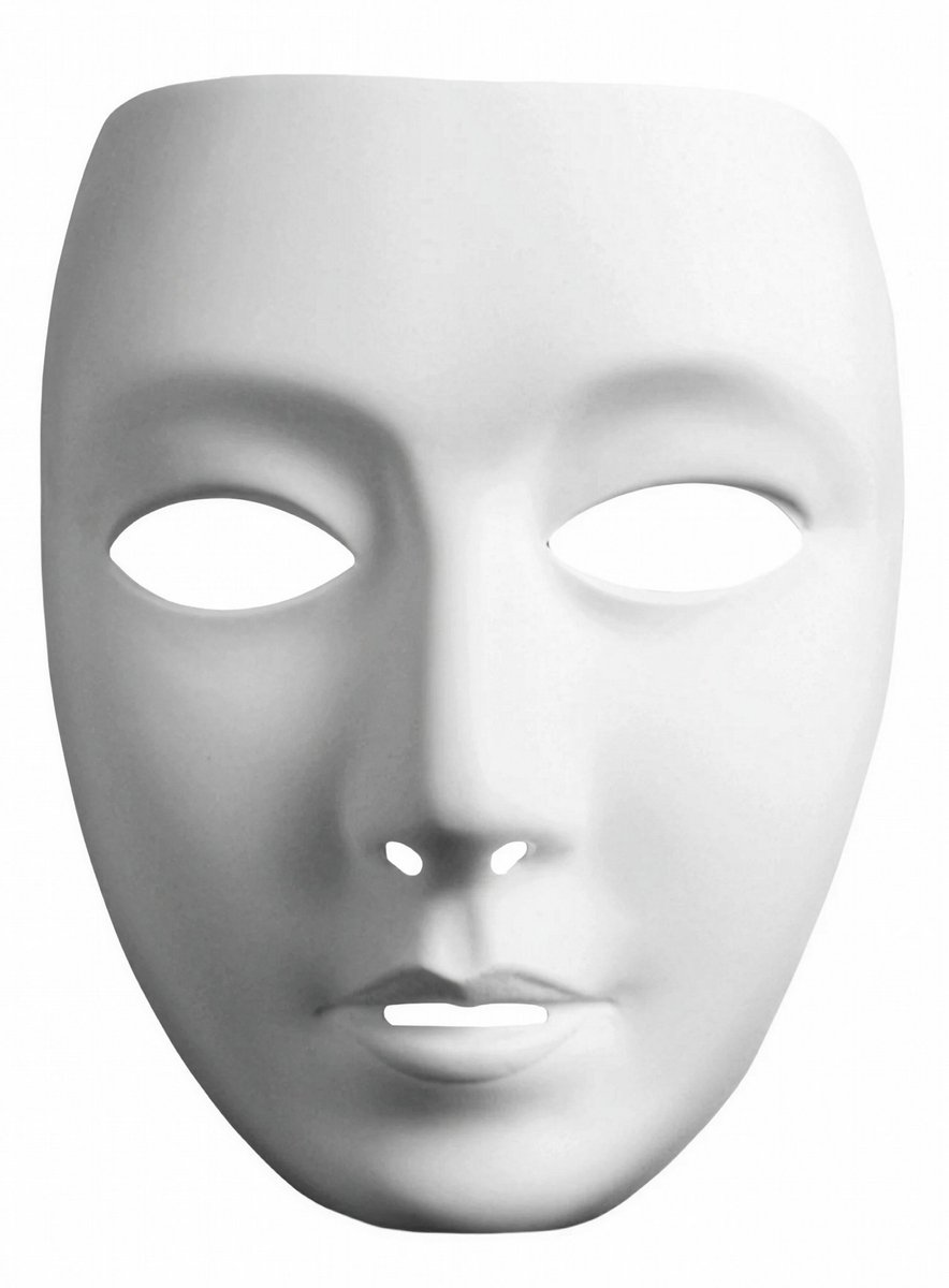 Neutraal Masker Vrouwengezicht - voor carnaval