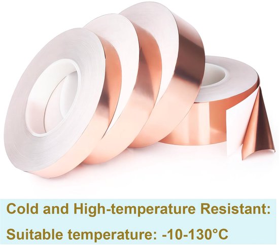 1 Stuk Koperen Plakband, 40mm x 20m, Kopertape Zelfklevend, Enkelzijdig Geleidend, voor Circuits en Elektrische Reparaties — afbeelding 5