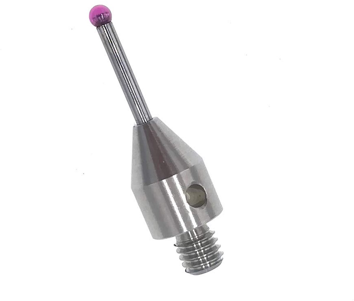 Drukknopjes voor tactiele meettoets, schroefdraad M4, robijnkogel Ø2 mm, hardmetalen schacht, lengte 20 mm A-5003-2932