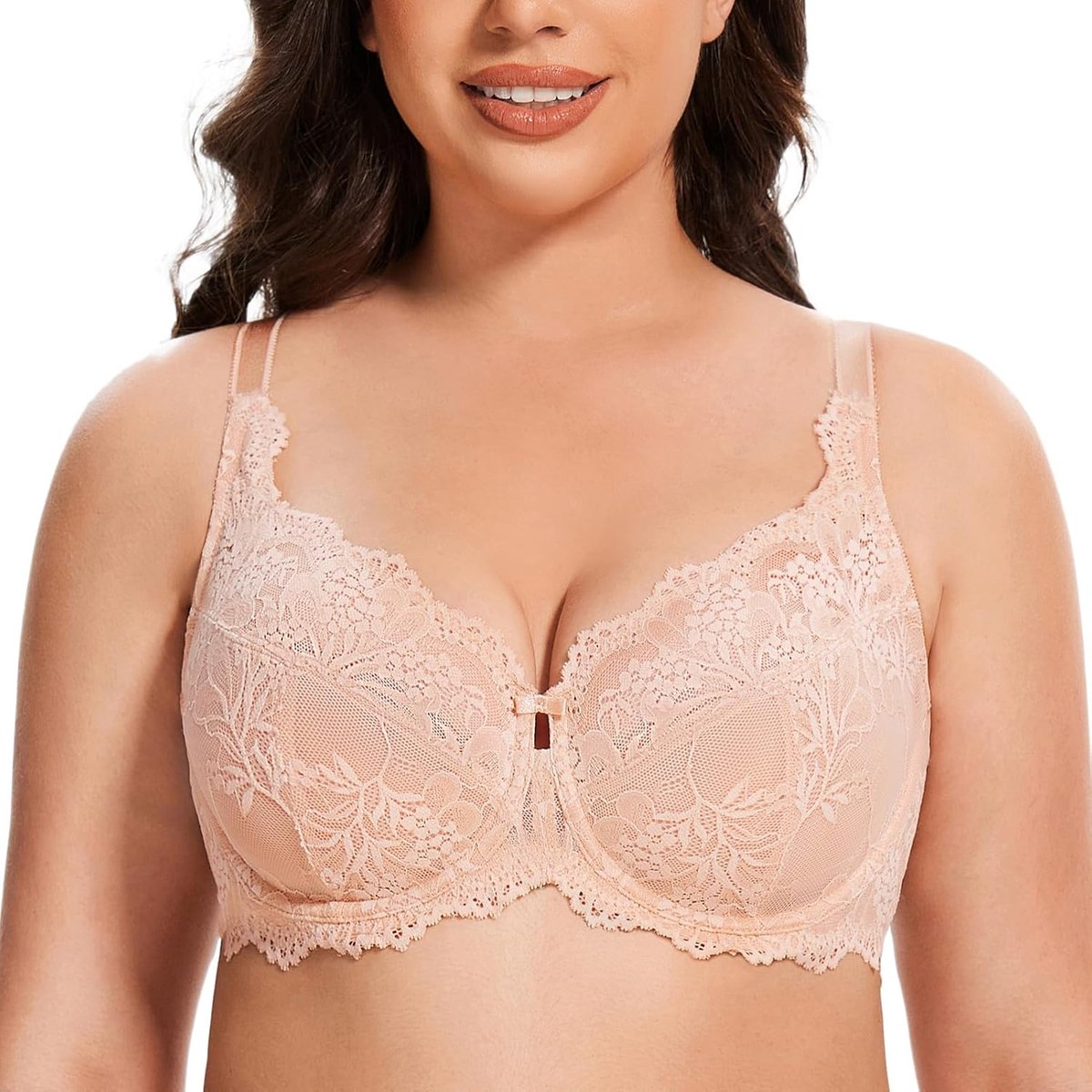 Vrouwen Plus Size Minimizer BH's Volledige Dekking Kant Ongevoerde Onderdraad BH