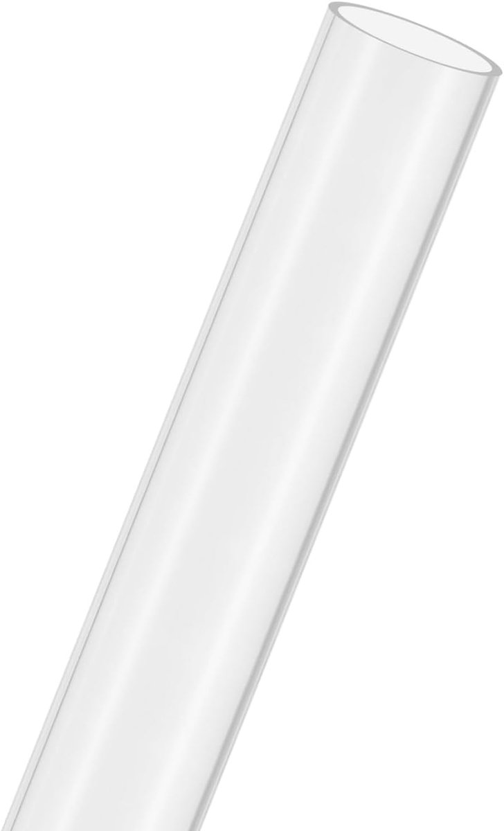 1-Pack Clear Stijve Acryl Pijp, 31mm [1.25"] ID x 35mm [1.39"] OD Plastic Ronde Buis voor Waterkoeling Systeem/Lampen/Fonteinen/Aquaria/Display Stand, Acryl Tubing [305mm/12IN]