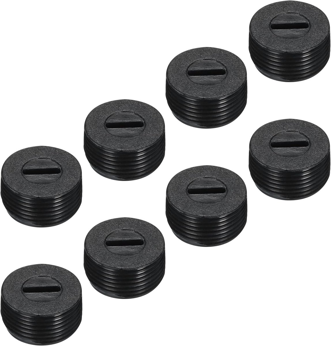 Dop voor borstelhouder van koolstof, kunststof afdekking voor elektrische motorborstel, zwarte draad, buitendiameter 15 mm, hoogte 8 mm, 8 stuks