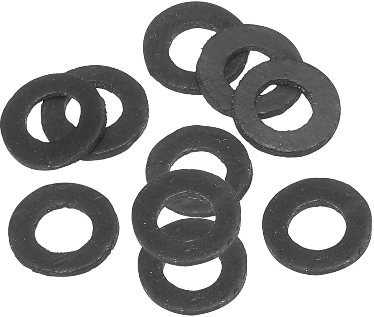 M5 Rubberen sluitringen, rubberen afdichting, rond, 10 stuks, 5 mm ID, 12 mm OD, 1 mm dik, platte sluitringen, set, afdichtingsrubber voor kraanbuis, bevestigingsschroef, zwart