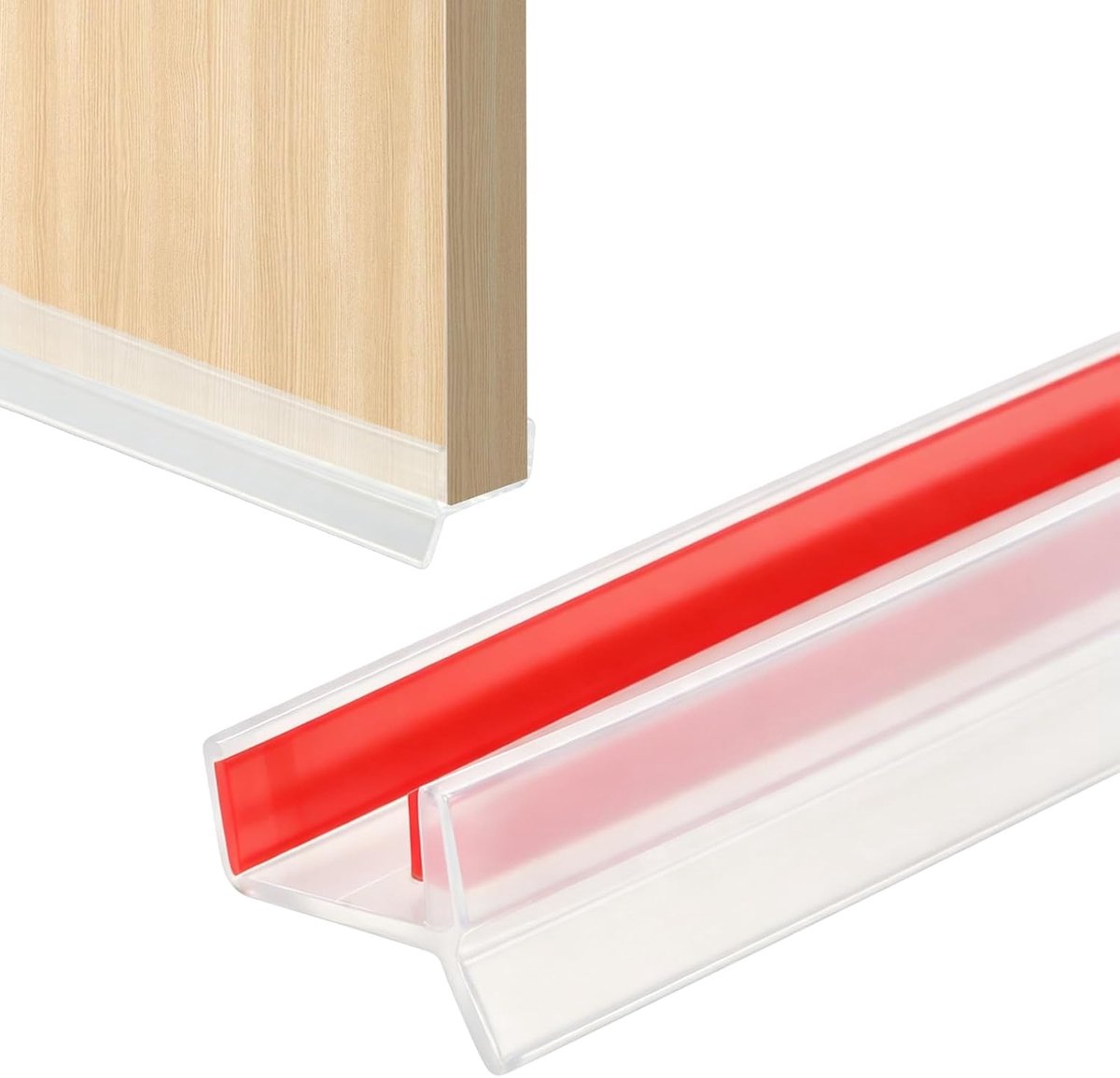 5 m plint keuken plint profiel afdichting, keukenstrip afdichtingsprofiel, flexibele siliconen zelfklevende plint profiel afdichting voor 15/16/17 mm plint breedtes waterdicht stofdicht (transparant)
