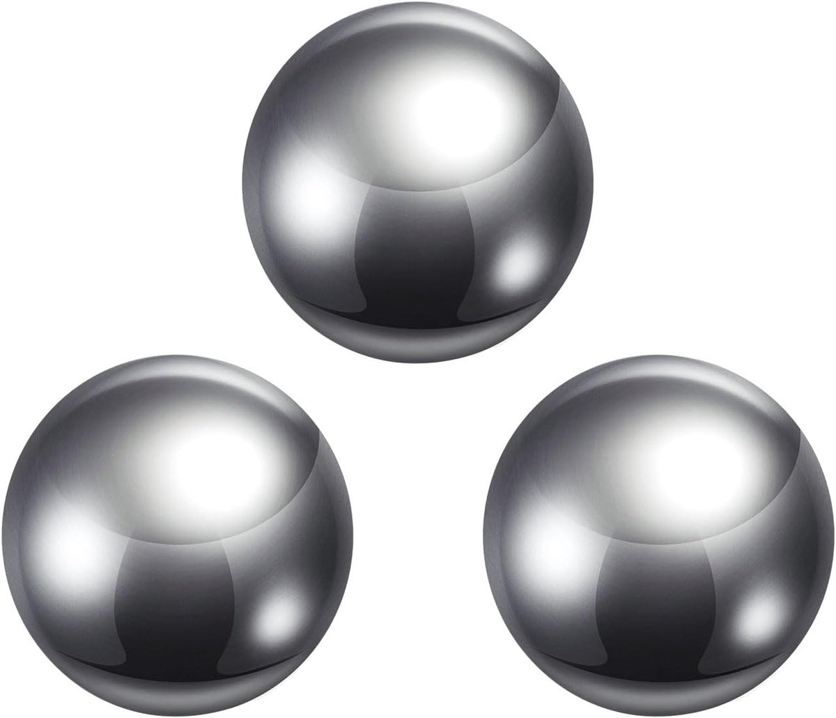 Sourcing map 3 stuks precisieballen 27 mm diameter G10 chroom stalen kogel voor lagers zilver
