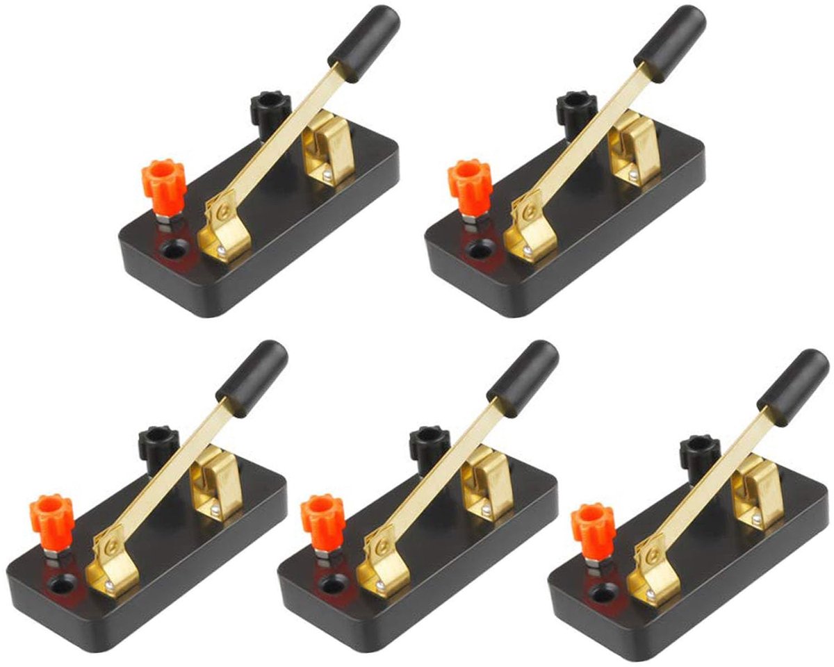 5 x enkele messchakelaar, experimenteermesschakelaar, fysieke elektriciteitsexperimentschakelaar, voor doe-het-zelf elektriciteitsexperiment, messchakelaar