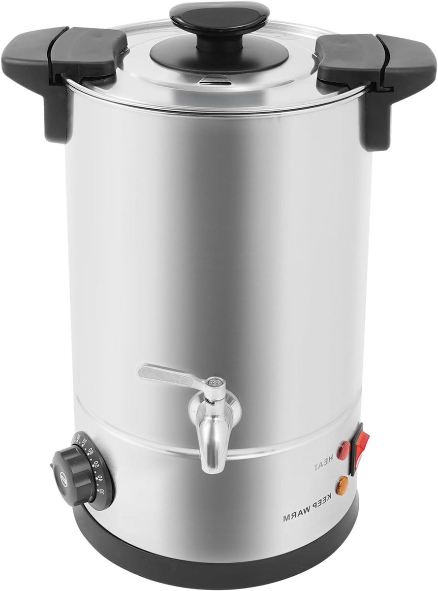 Kaarsenwas Smeltkroes - Was Smelter Elektrisch - Kaarsen Maken - Snelle Verwarming 1800W - 6.45 Qt - Zilver Zwart