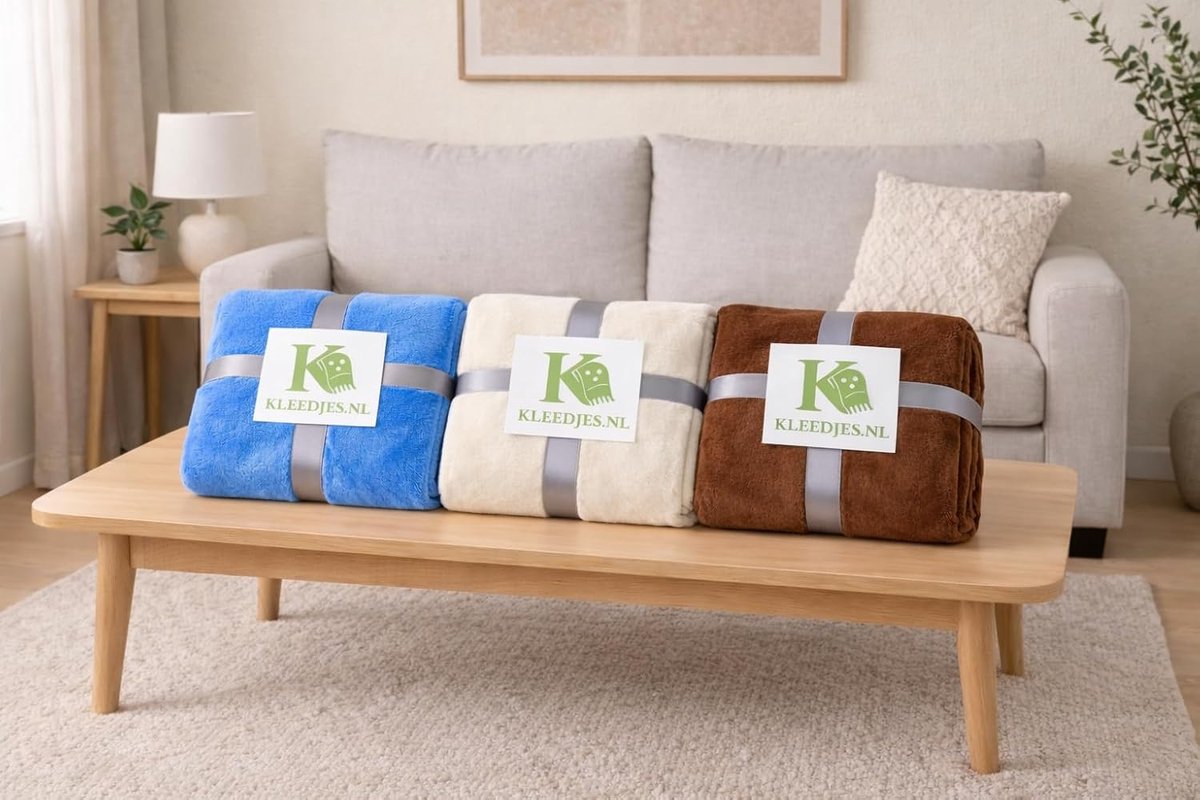 Fleece dekbed 150x200 cm - Zacht en comfortabel - Lichtblauw - Ideaal voor bank en bed - SnelShoppen