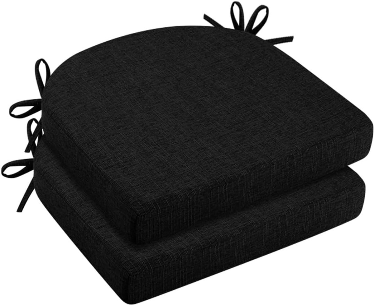 Set van 2 stoelkussens, 43 x 42 x 5 cm, schuimrubber met hoge dichtheid, comfortabel zitkussen voor binnen en buiten, stoelkussen, tuinstoel, balkonstoel, kussen, zitkussen voor eetkamer, woonkamer