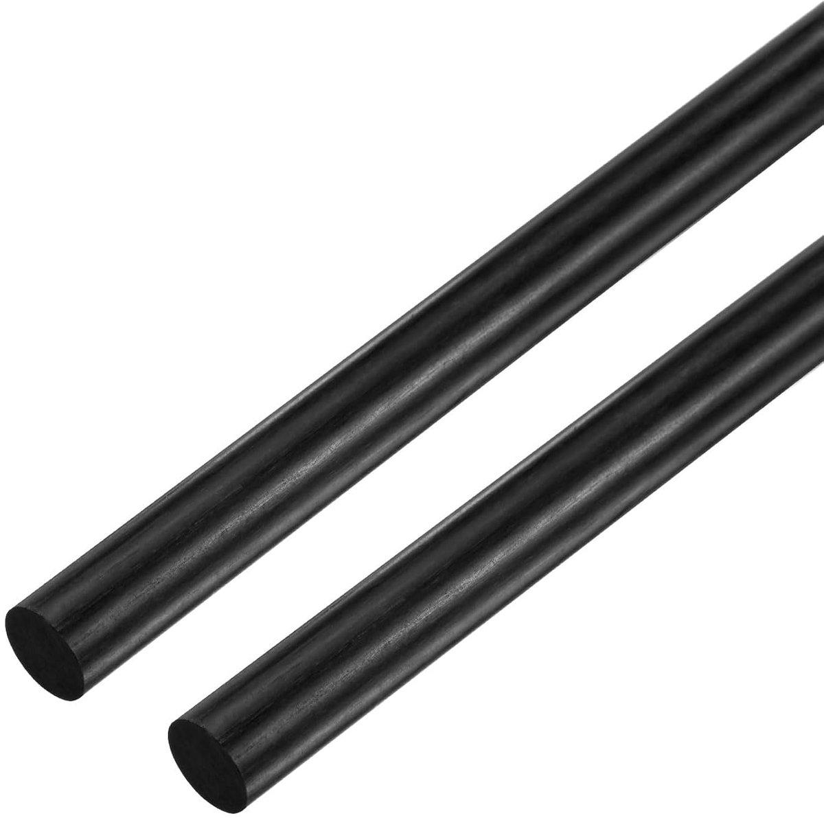 2 stangen van koolstofvezel, 100 mm, lengte 8 mm, diameter massieve mast, mat, voor RC-vliegtuigen/knutselen/quadcopter/drakenvleugelbuis op schaal [3,94 x 0,31 inch]