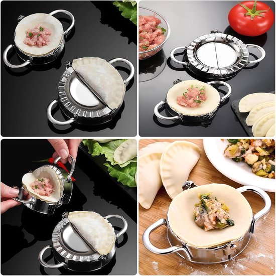 Ravioli, 2 stuks, roestvrij staal, uitsteekvormpjes, steekvormpjes, makers, ravioli-maker, deegzakvormer, set van 2 stuks — afbeelding 5