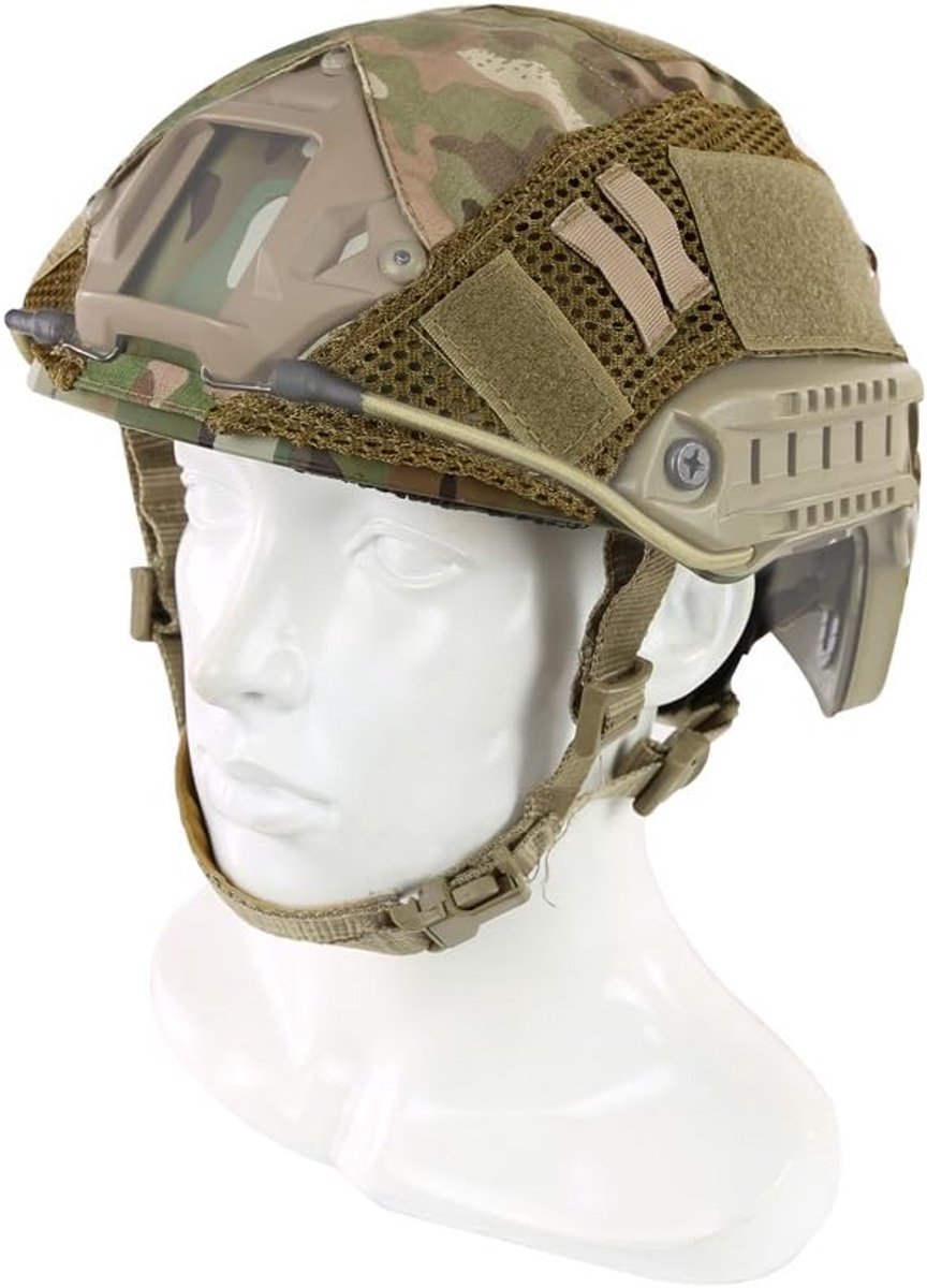 Camouflage cover voor FAST MH/PJ/BJ type helm - 35% polyester en 65% katoen - Lichtgewicht en makkelijk op te bergen - ShopVlot