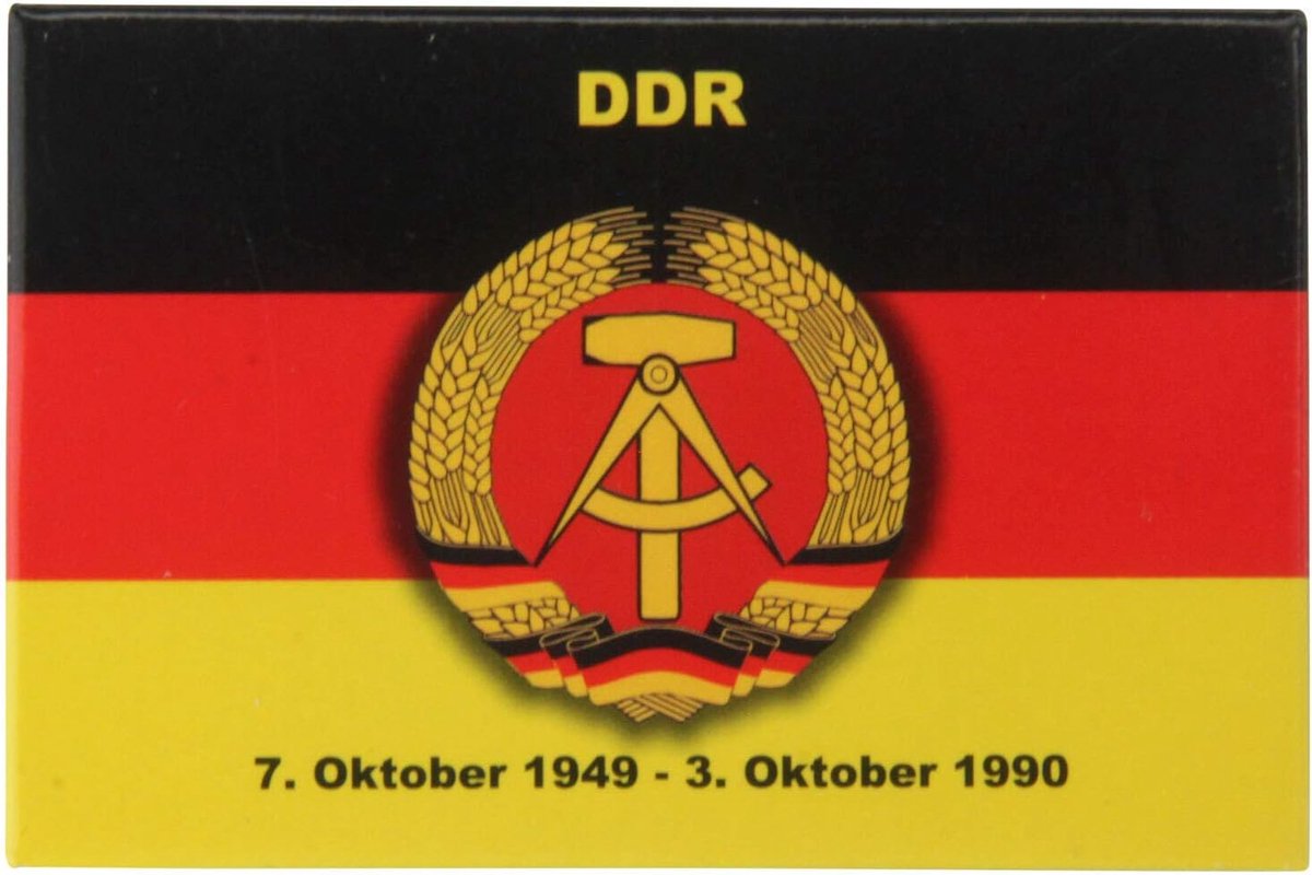 Magnetische koelkastmagneten 8 x 5.5 cm - DDR wapenvlag - sterk en kleurrijk - nostalgisch souvenir uit Berlijn - ShopVlot