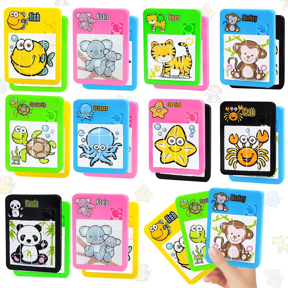 Mini puzzels 20 stuks - creatief speelgoed - zee motief - perfect voor verjaardagsfeestjes - ShopVlot
