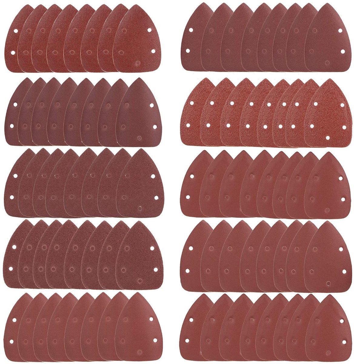 Schuurvellen 80 Stuks - Velcro Schuurdriehoek - Assortiment van 40 tot 800 Granulatie - ShopVlot