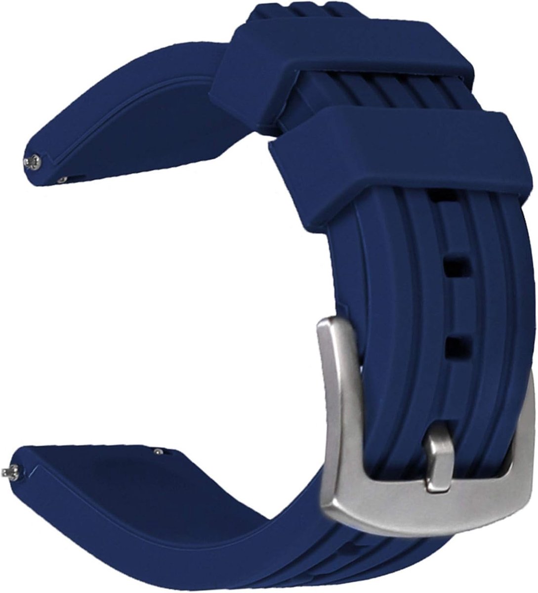 Siliconen Horlogeband 20mm 22mm 24mm - Zwart Blauw - Snelle Sluiting - Ideaal voor Sport - ShopVlot