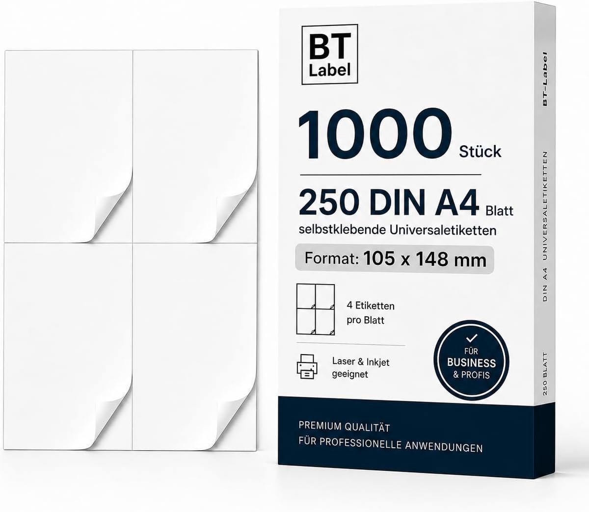 1000 etiketten 105 x 148 mm - zelfklevend - anti-steek beschermrand - ideaal voor verzending - ShopVlot