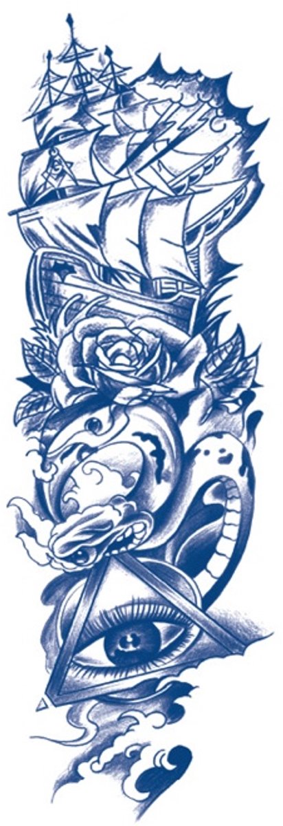 Tijdelijke sleeve tattoo bloemen 2 weken