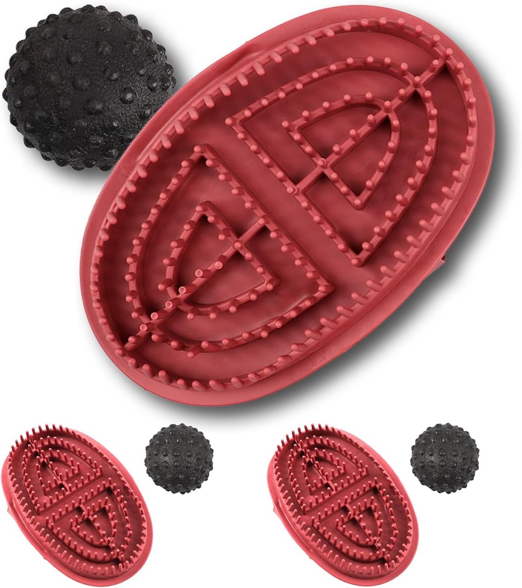 Massage set 4-in-1 - 2 PVC massage borstels + 2 TPR massageballen - ideale precisie massage voor nek en schouders - SnelShoppen