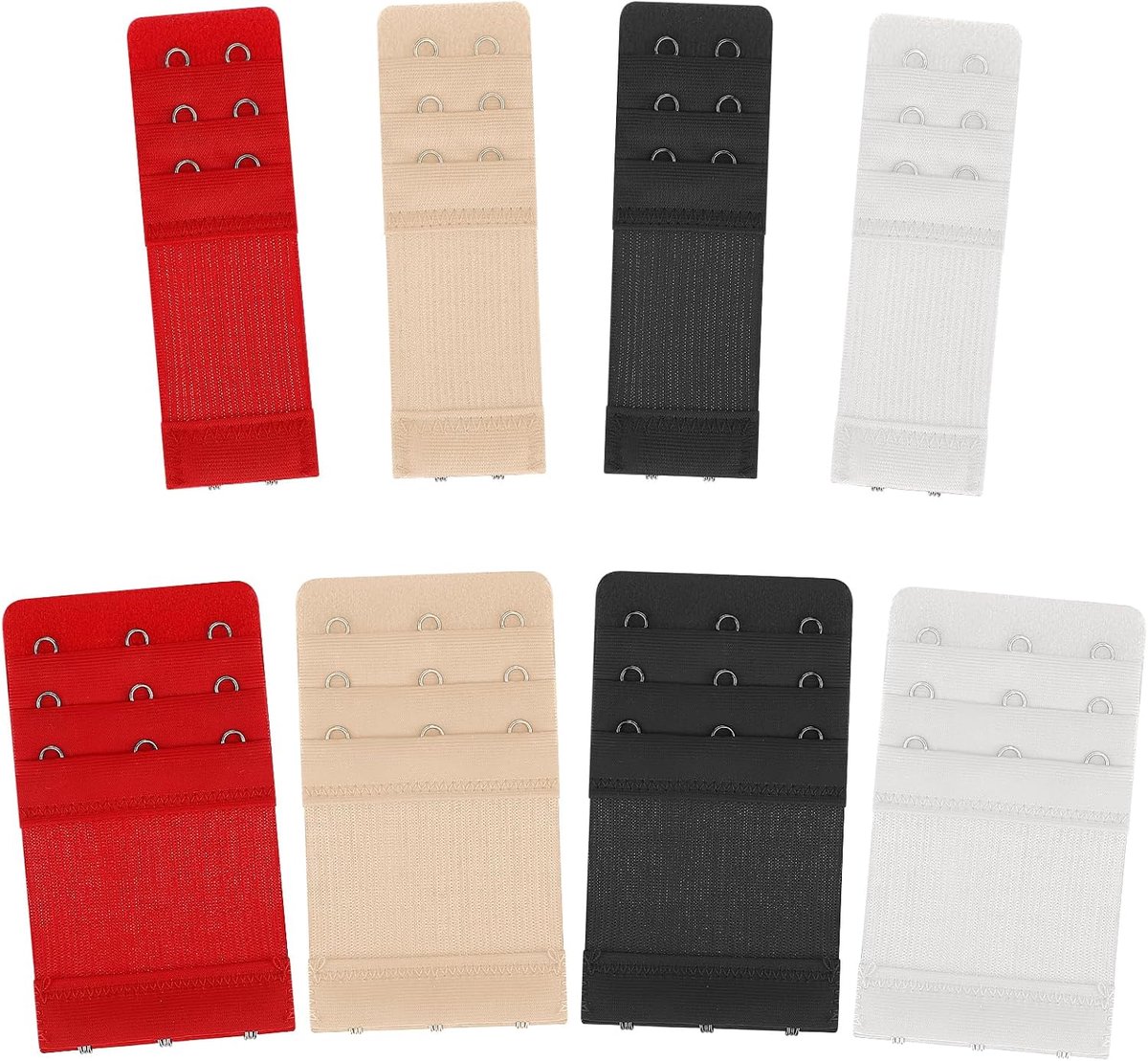 Brahouder 8 stuks vrouwen extender - 2 haak/3 haak - comfortabel en rekbaar - perfecte pasvorm voor elke bh - SnelShoppen