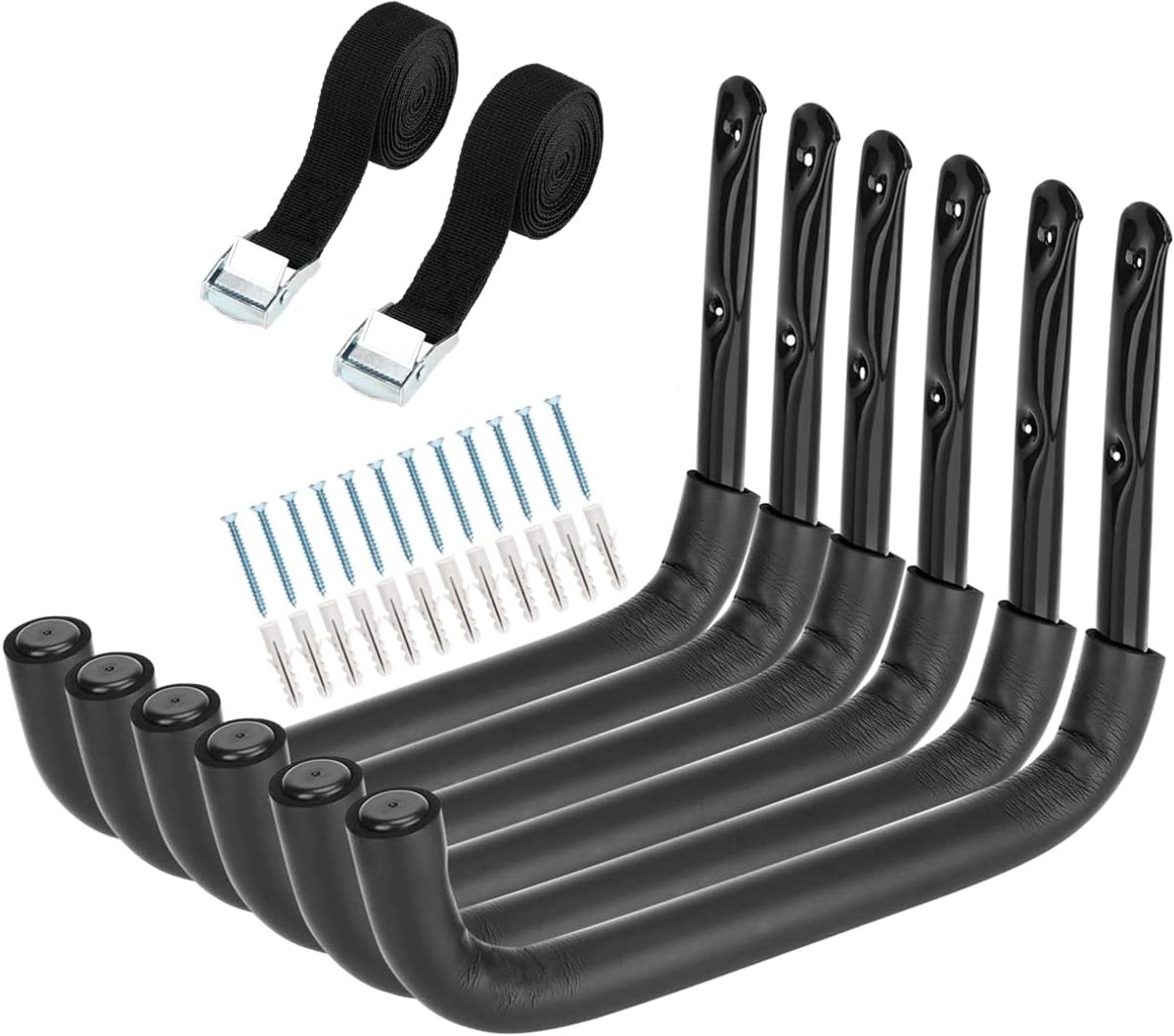 Garage opslaghaken 12,7" - zware kwaliteit - wandmontage - ideale ruimtebesparing - SnelShoppen