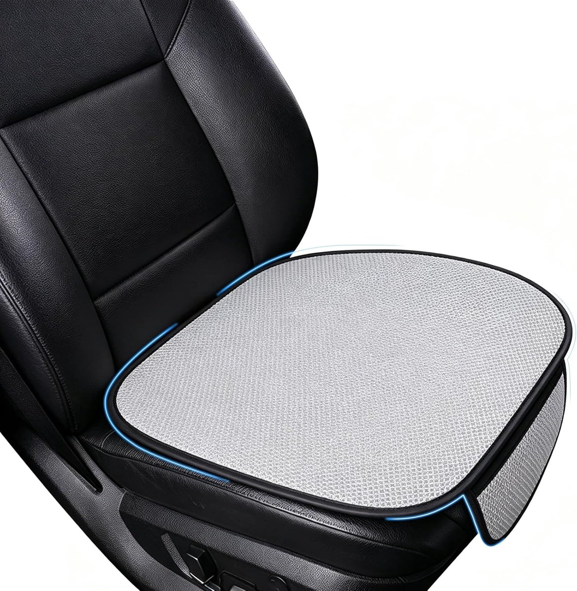 Autostoel Kussen 50 x 50 cm - Grijs Polyester - Antislip - Comfortabel voor lange ritten - SnelShoppen