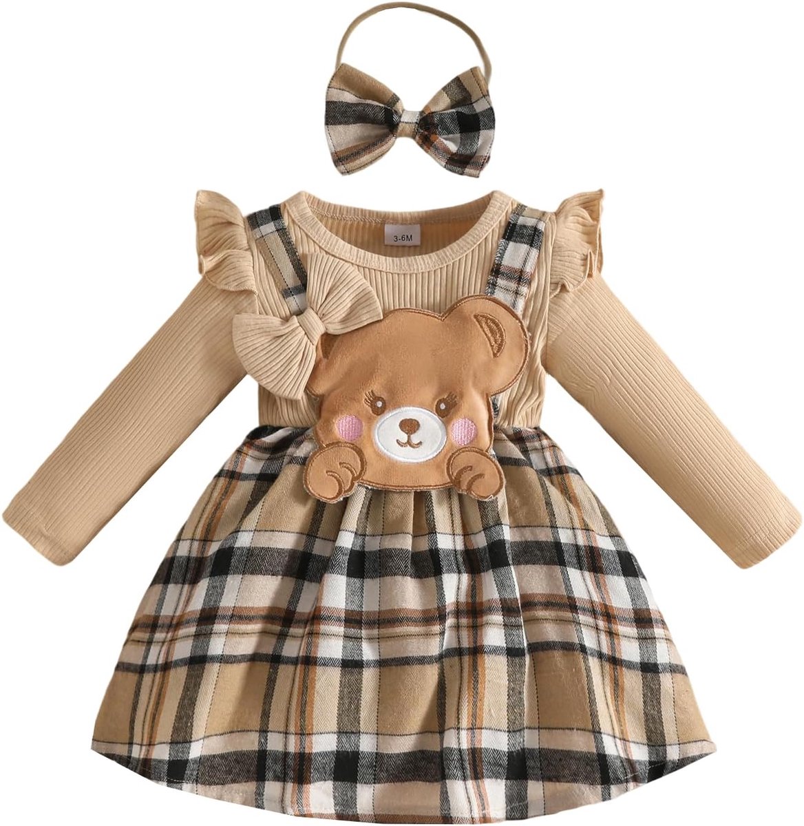 Babykleding set 2-delig - geruit - lange mouwen - perfect voor herfst en winter - SnelShoppen