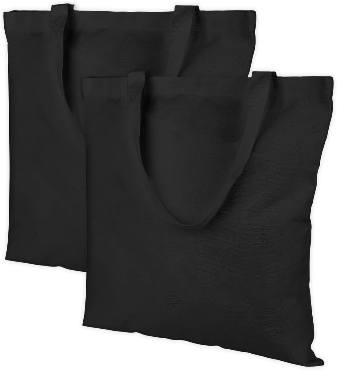 Jute tas 40x35cm - 2 stuks - stoffen tas - ideaal voor boodschappen en fitness - SnelShoppen