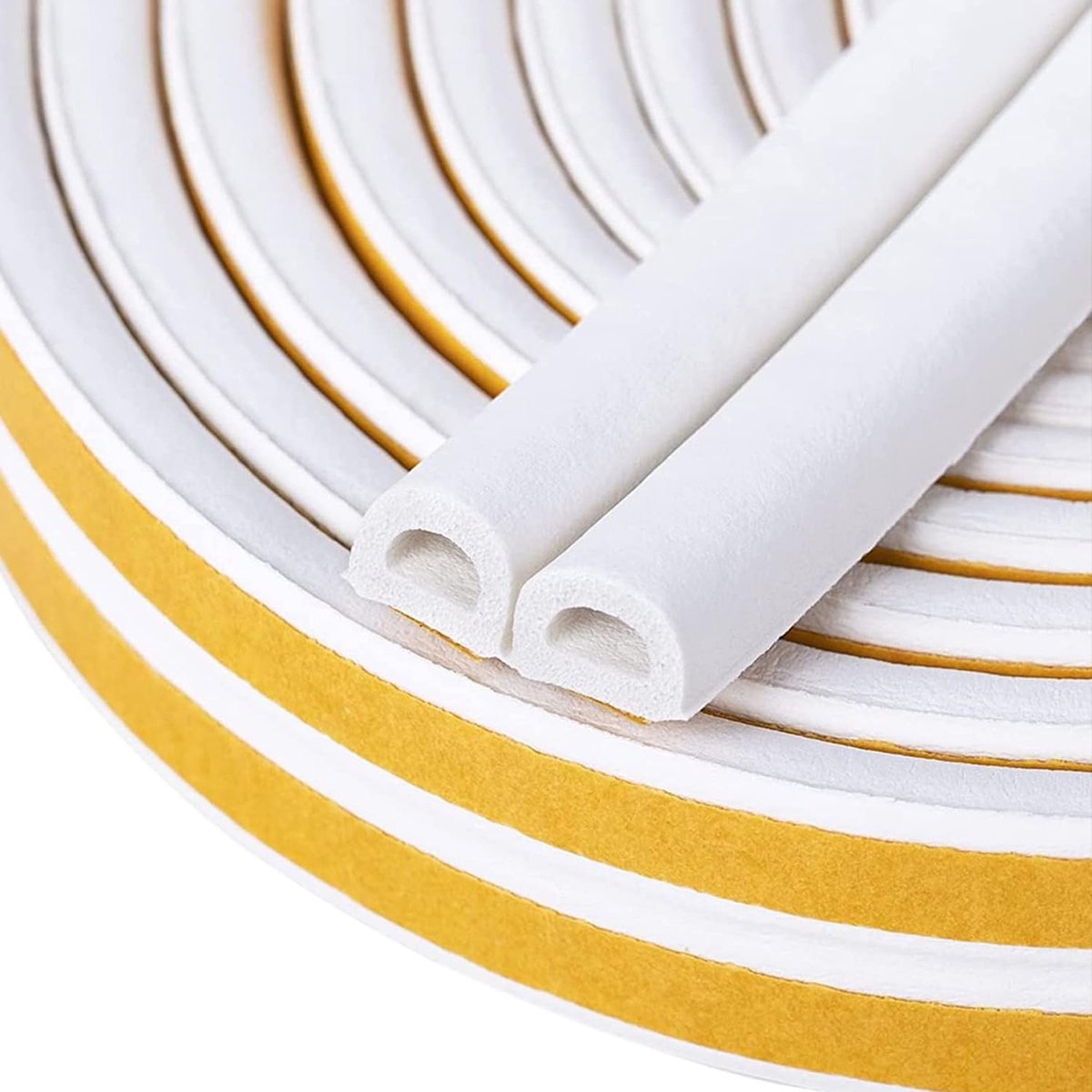 Weatherstrip tape type D 10m - zelfklevend - waterdicht - bescherming tegen tocht - SnelShoppen