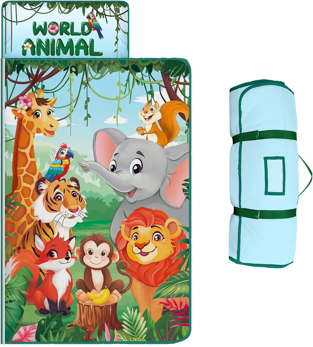 Slaapzak voor kinderen 150 x 60 cm - zachte minky binnenvoering - dubbel rits ontwerp - SnelShoppen