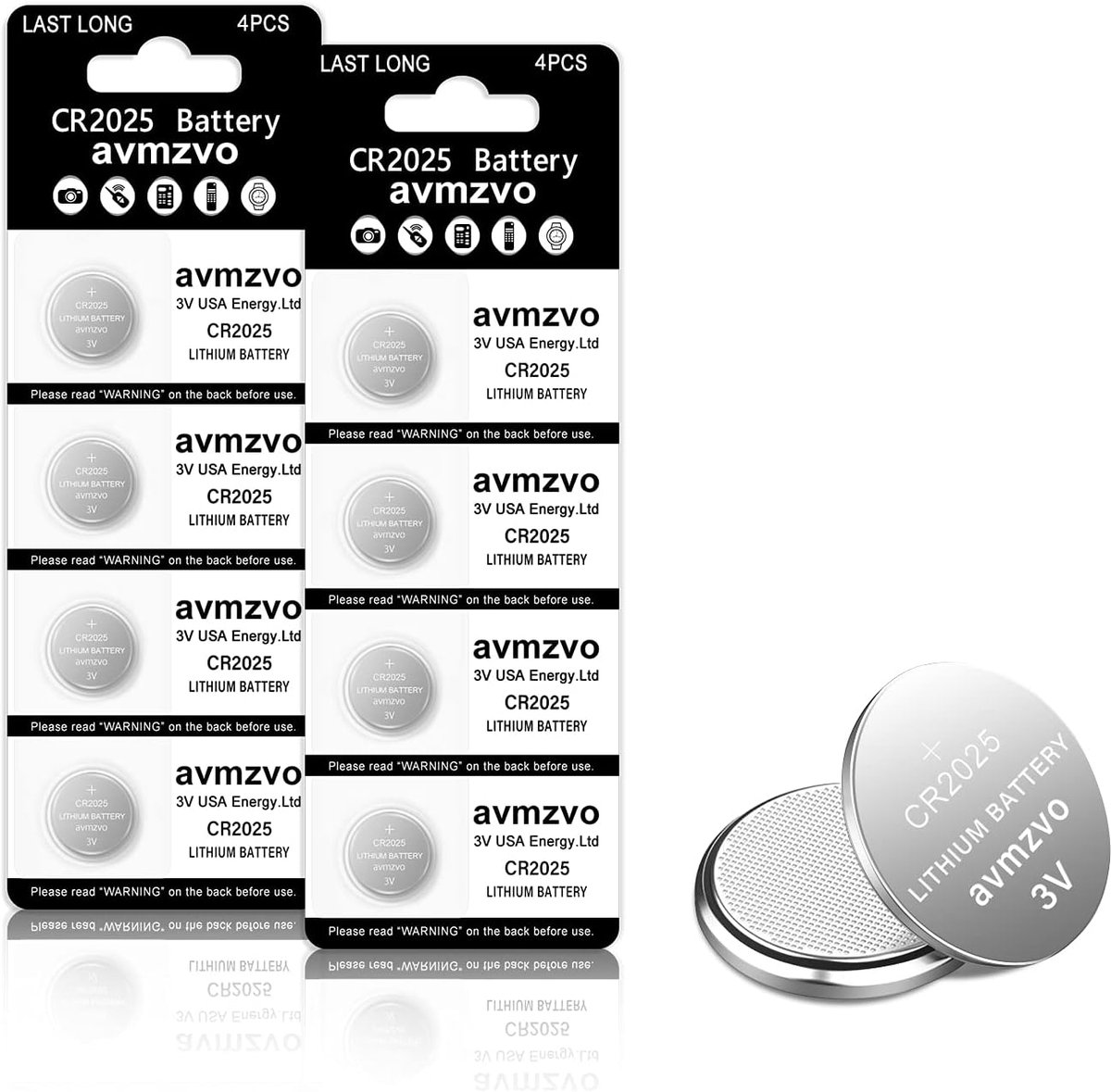 CR2025 knoopcel 3 V lithium - 8 stuks - lange levensduur - betrouwbare energiebron - SnelShoppen