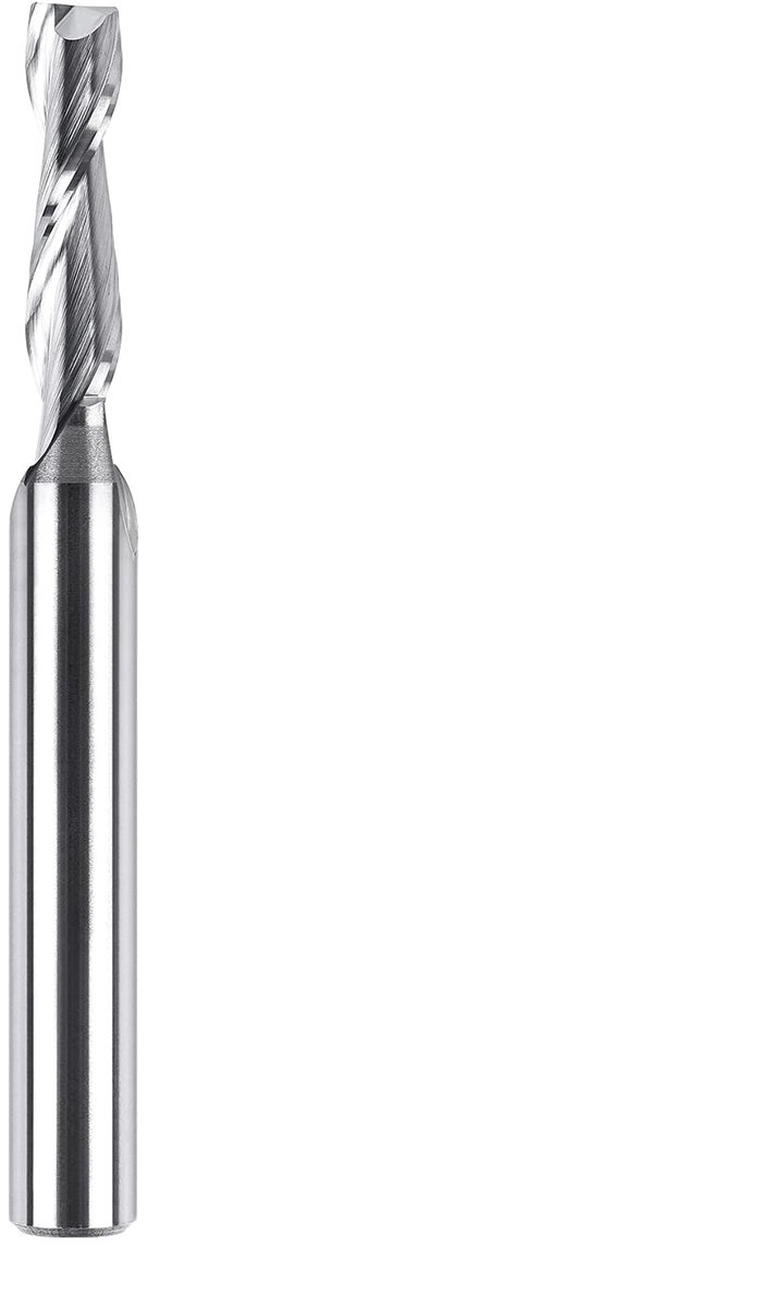 Spiraalfrees 8mm Schacht Upcut 6mm Snijdmiddellijn Spiraalnuttenfrees Nuttenfrees 24mm Snijlengte 2 Fluiten Langgatfrees Hout VHM Schachtfrees CNC Frees voor Bovenfrees Houtfrees Router Bit