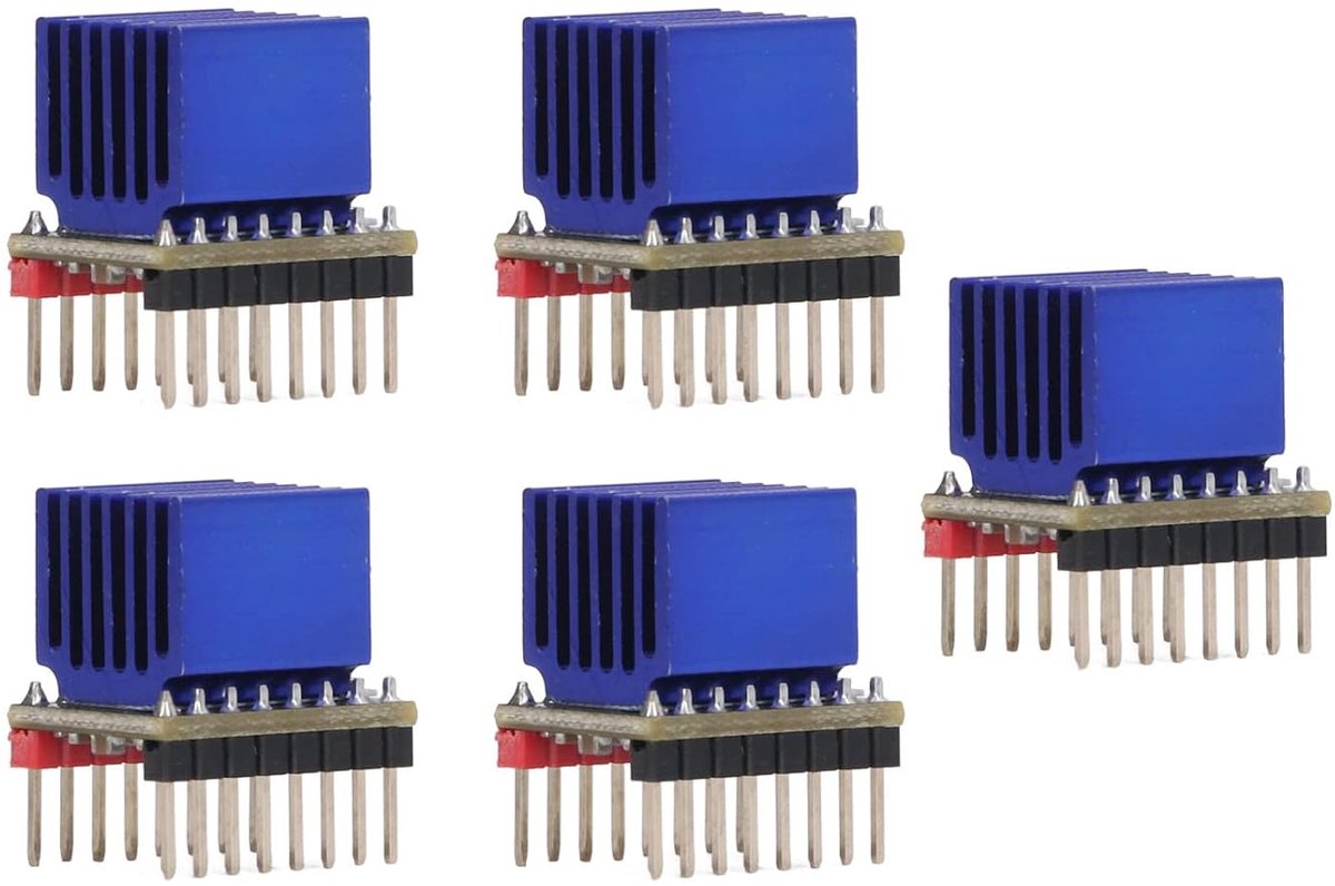 Lyrlody TMC2209 Stappenmotordriver, 256 Microstappen 2,8 A Drivermodule met Sensorloze Functie, voor MKS Gen L V2.0 SKR 1.3 1.4 3D-printerbesturingskaart