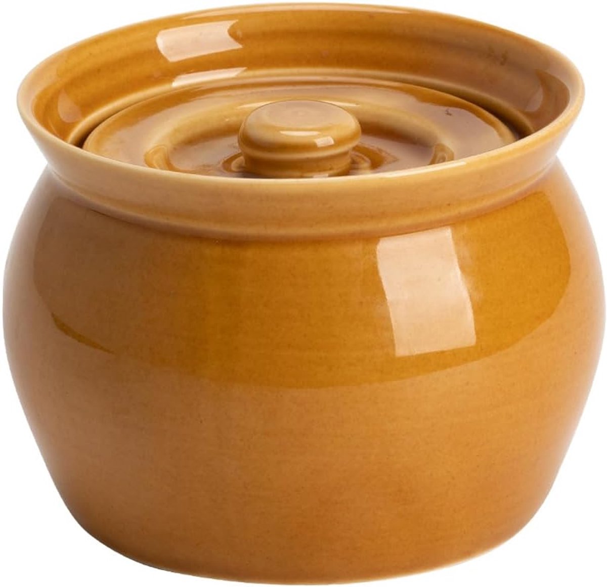 Tureen, elegante soeppan met deksel voor natuurlijke smaakbehoud, bruin