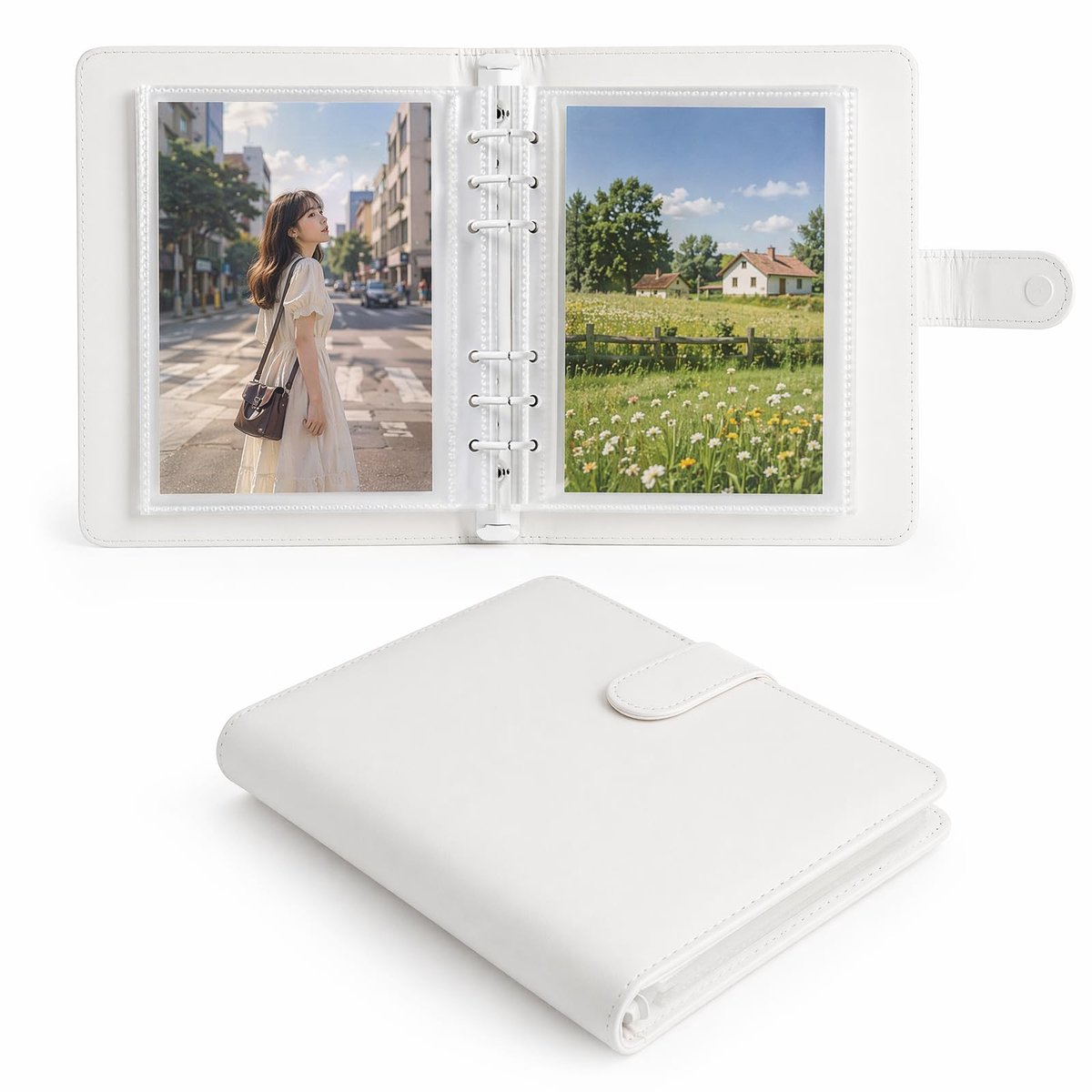 Fotoalbum 13x18 A5 - Insteekalbum voor 60 foto's - Wit - Bewaar je mooiste herinneringen - SnelShoppen