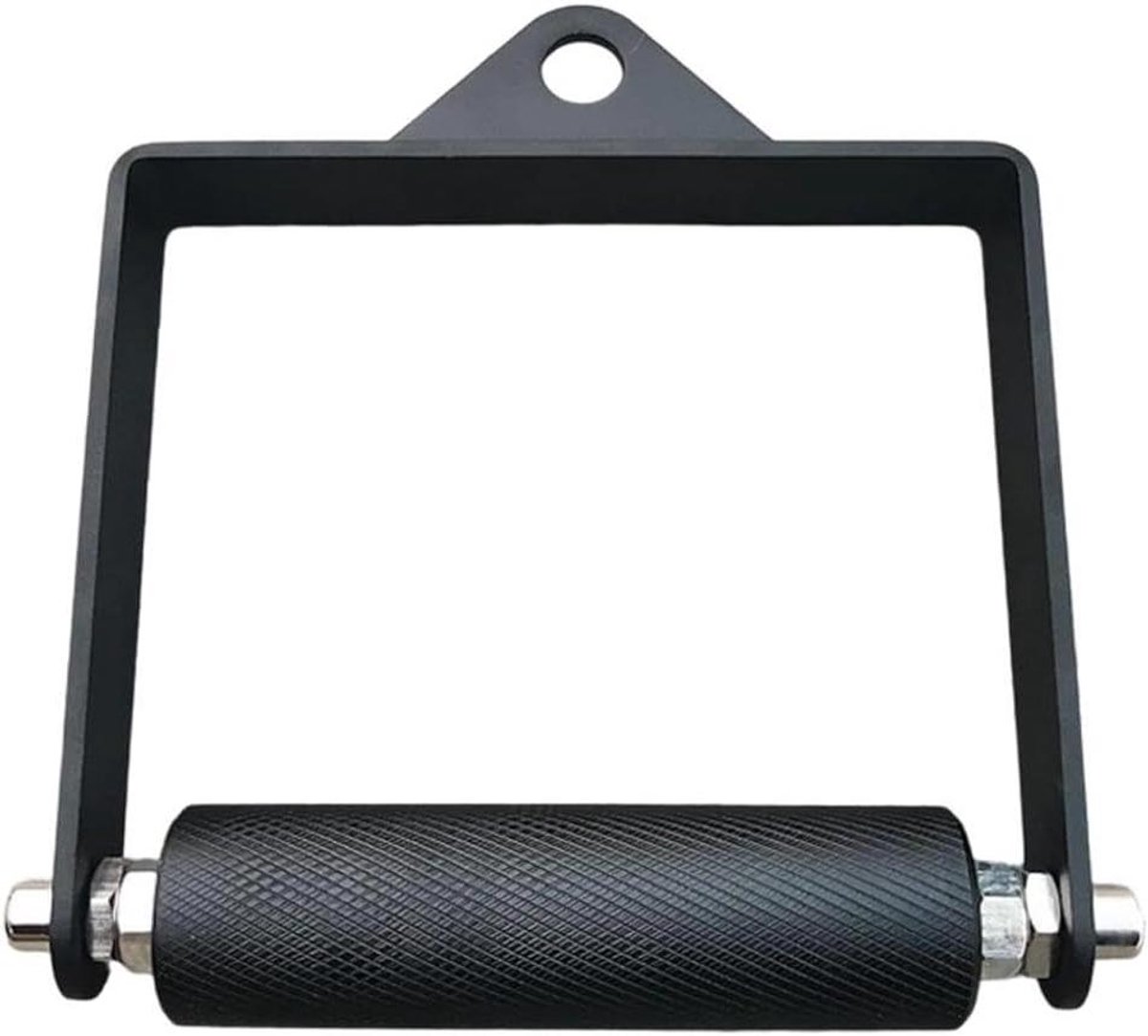 Roeigreep T-Stang - Kabelgreep Fitness - Krachttraining Thuis - Antislip Rubber Grip - M - Zwart