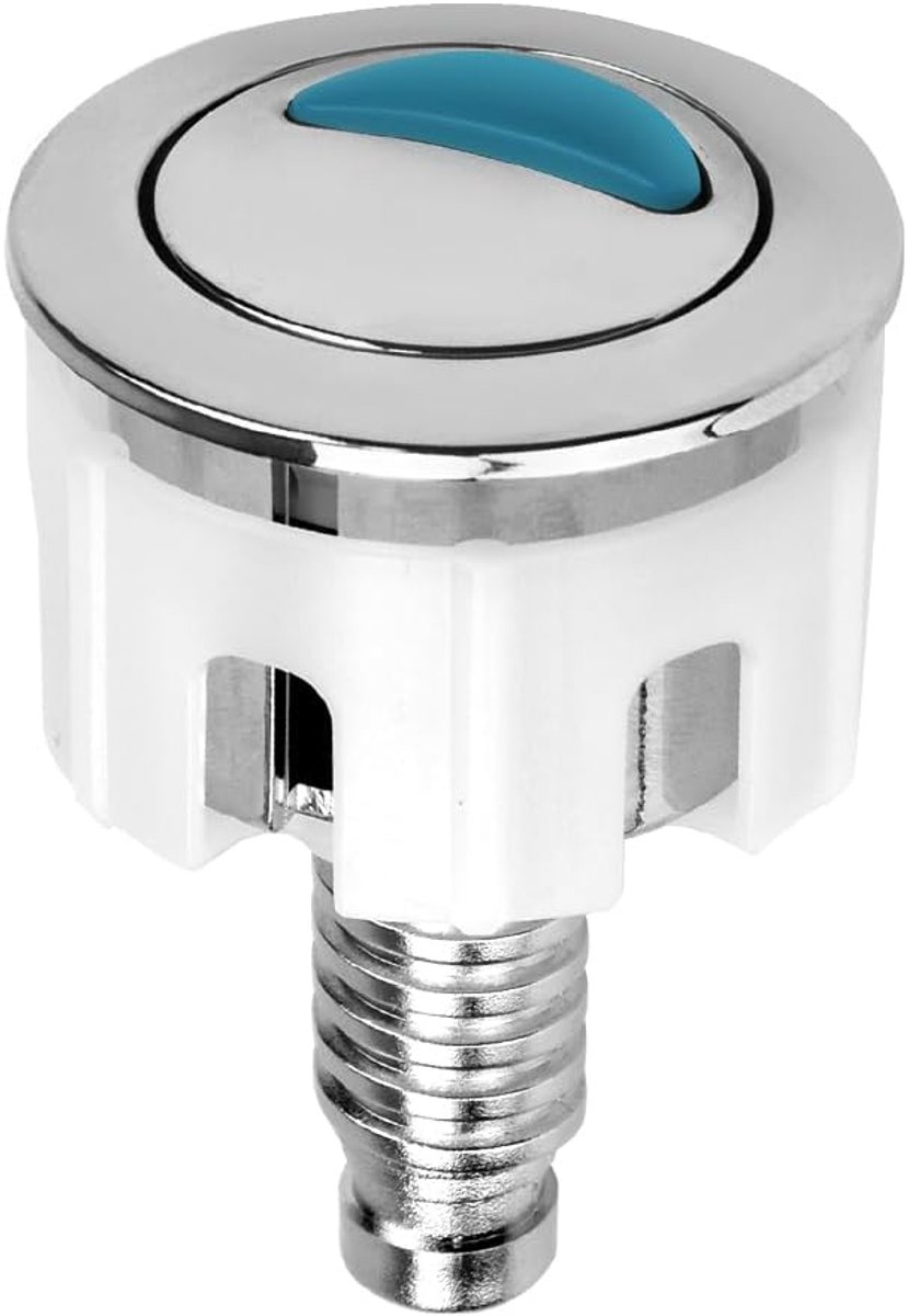 Spoelknop, dubbele spoelknop, verchroomde ABS-reserveaccessoires, spoelknop, vervangende accessoires voor badkamerinstallatie (wit/1 stuk)