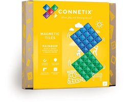 CONNETIX - Magnetisch Tegels - Regenboog Basisplaat Pakket - 2 Stuks - Magnetisch Speelgoed