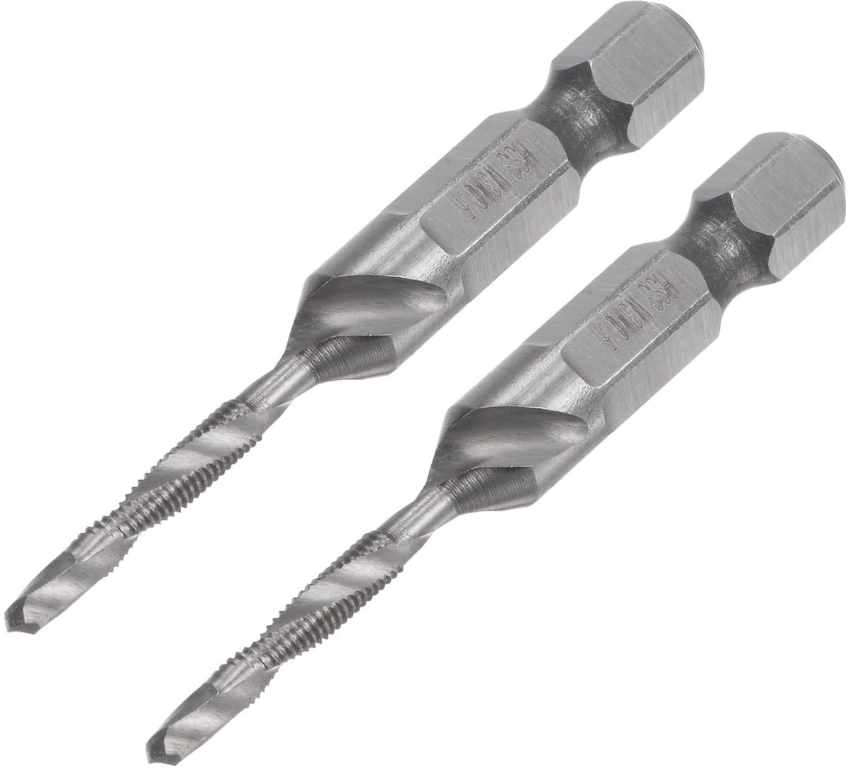 Sourcing map TiAlN Gecombineerde boren, 2 stuks, gecoat, kobalt, spiraalsnijder, boorgereedschap vervanging, M3 x 0,5