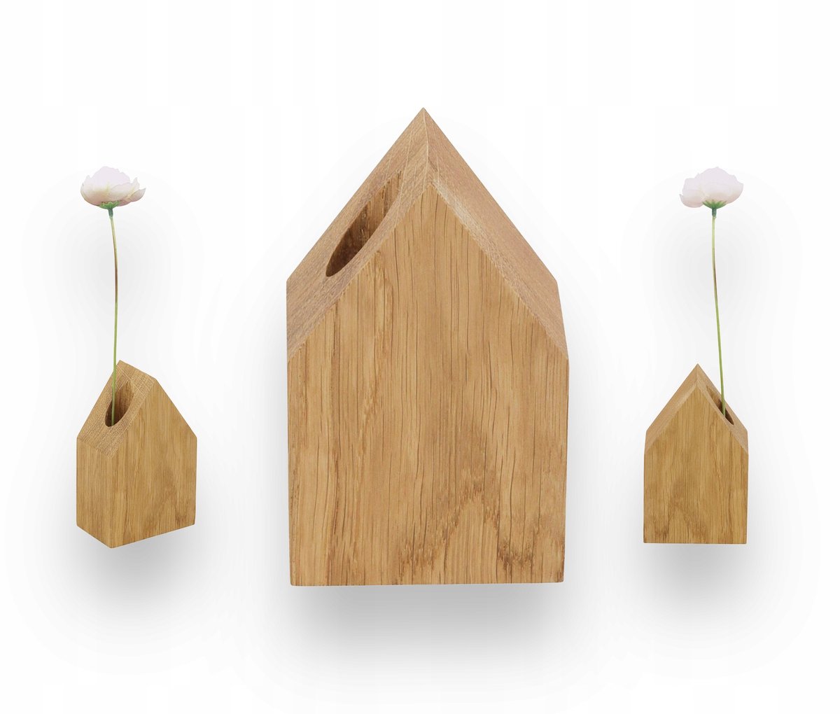 Houten Vaasje Eikenhout - Minimalistische Decoratie Huis Stijl