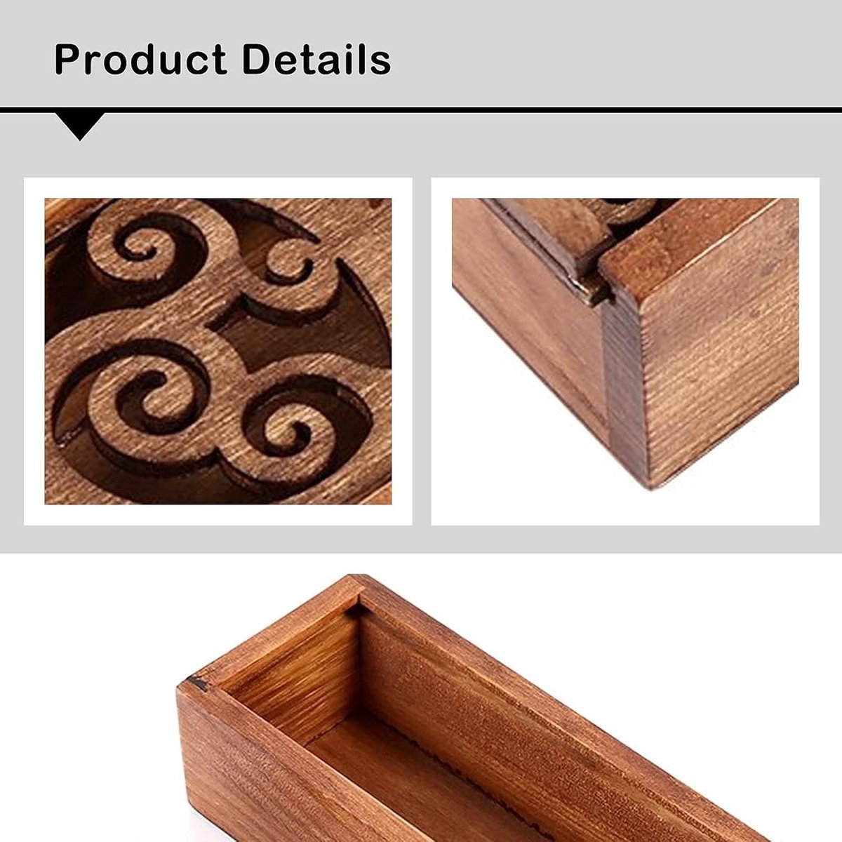 Houten etui doos - holle penhouder - bureau organizer - ideaal voor studenten en op kantoor - ShopVlot