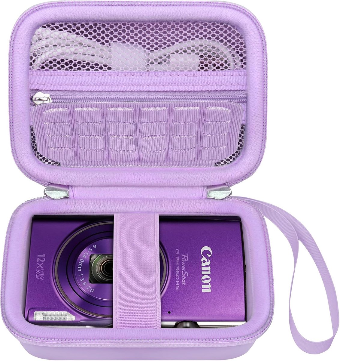 Digitale camera tas voor kinderen - Z-Paars + Paars - Perfecte pasvorm - Bescherming voor FHD 1080P camera - ShopVlot