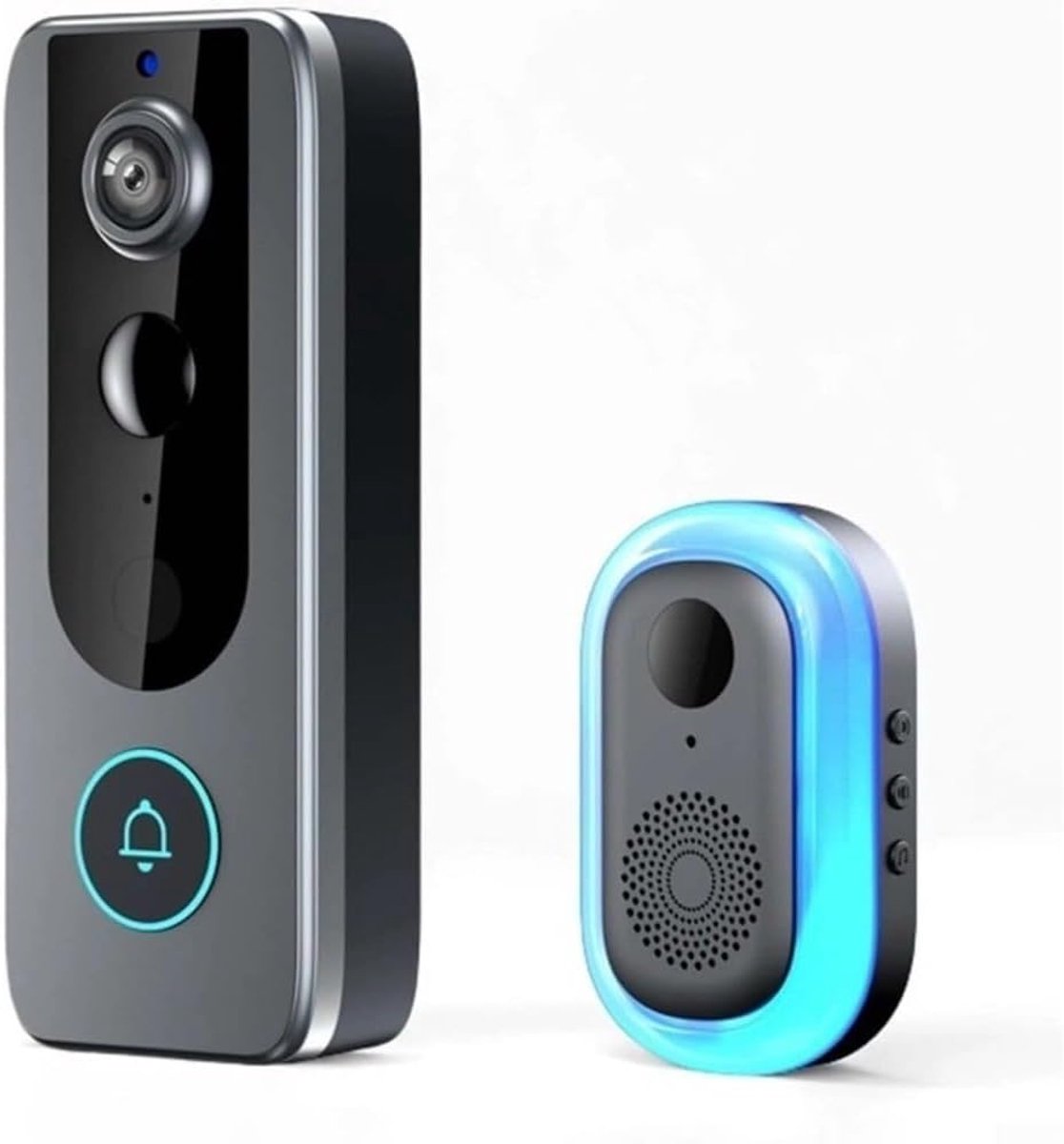 De Tuya Smart draadloze videodeurbel ondersteunt wifi, 720p HD-video, tweewegs spraakcommunicatie, bewegingsdetectie en opladen via USB-C.