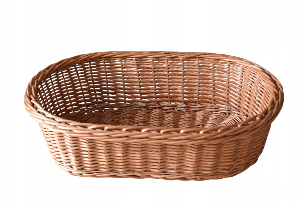 Livia 2 Ovale mand van wilgenhout met handvatten - 42x28x13 cm